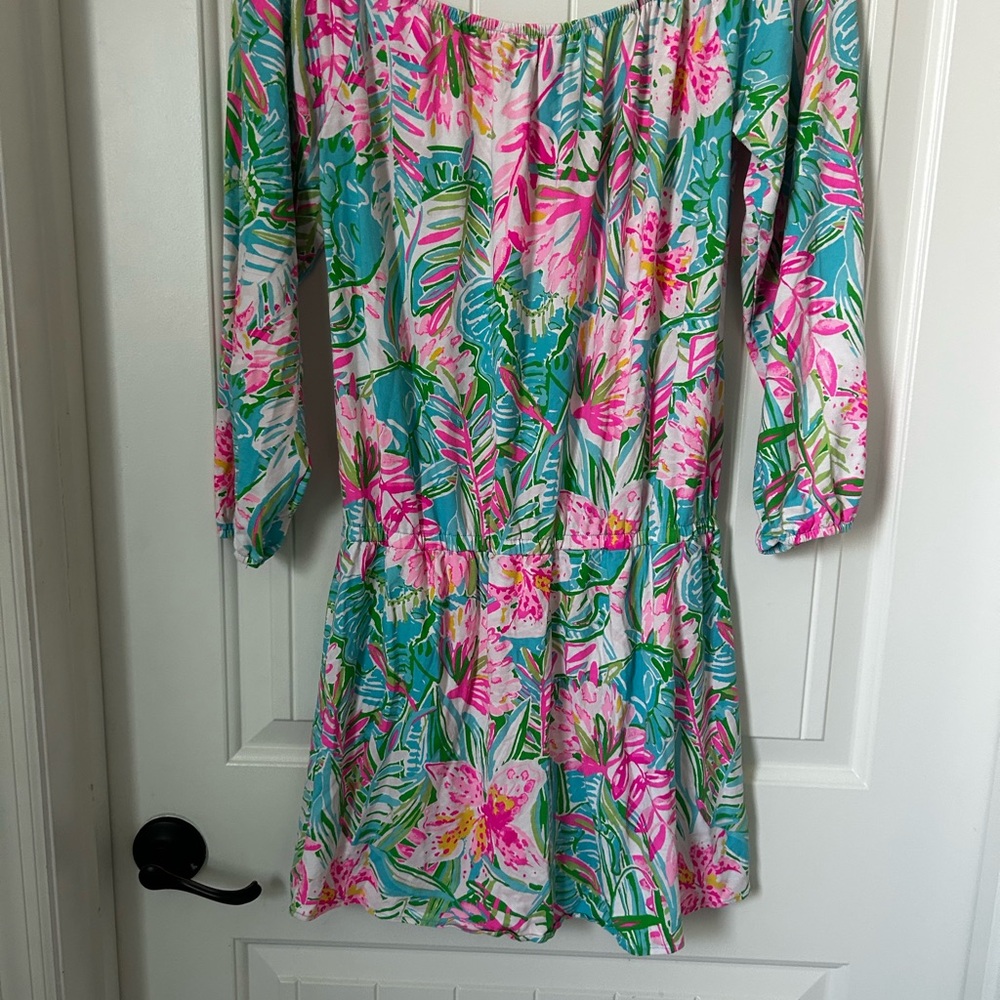 Lilly Pulitzer Pink and Green Patterned Top